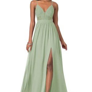 Dusty sage bridesmaid dress - 16